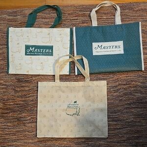 Masters Golf Tournament Lot of Three Tote Bags